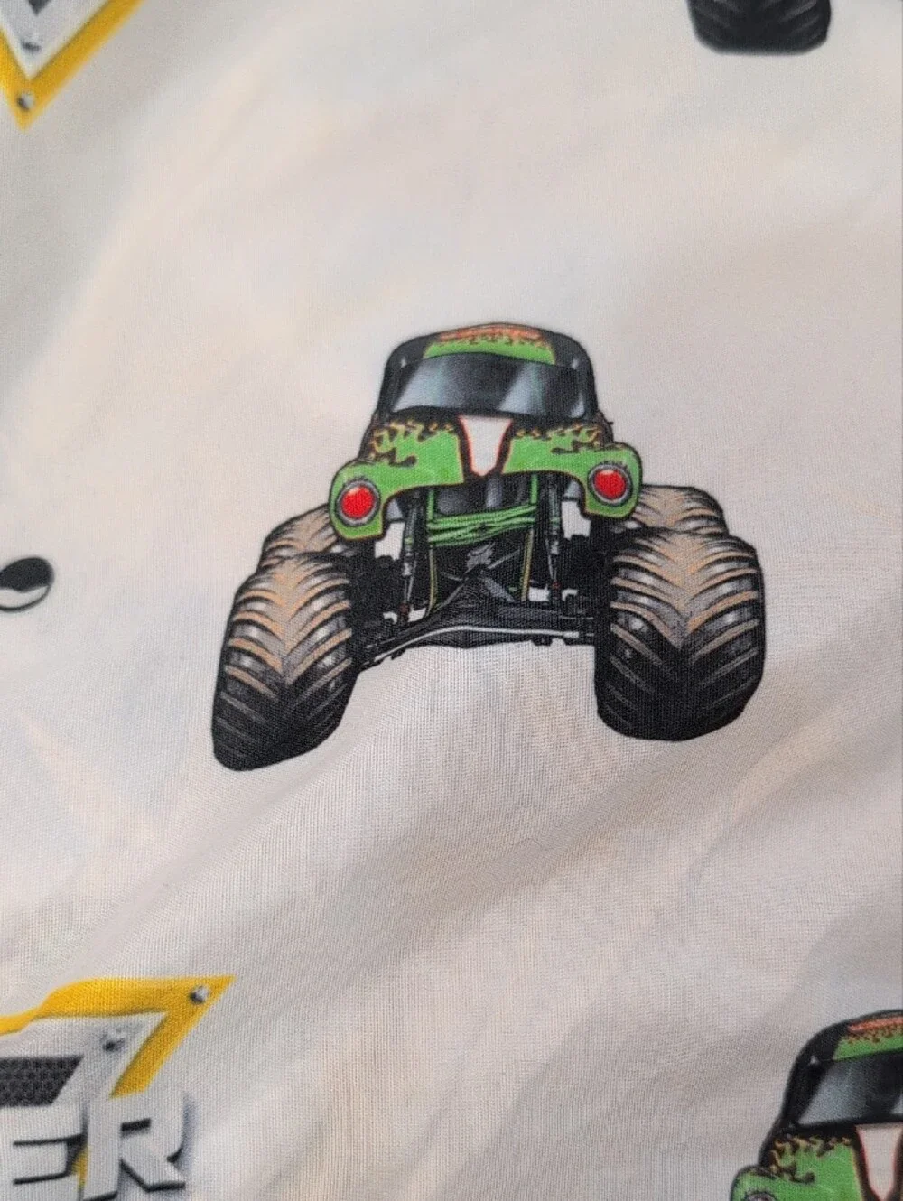 Black and Red 'Grave Digger' Monster TruckBedding Toddler Sheet And Pillow Case